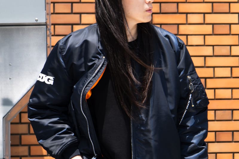CDG and Alpha Industries Revisit Their MA-1 Partnership With a New Navy Bias Cut