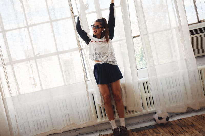 Florencia Galarza Channels The Vibe Of a Toki Shiso Highball for Her Toki Soccer Jersey Outfit